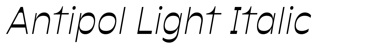 Antipol Light Italic